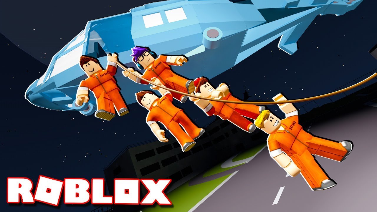 EPIC HELICOPTER PRISON ESCAPE IN ROBLOX!
