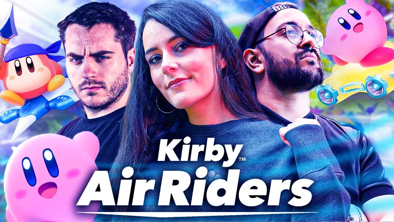 DÉCOUVERTE DE KIRBY AIR RIDERS avec plein de gens cools