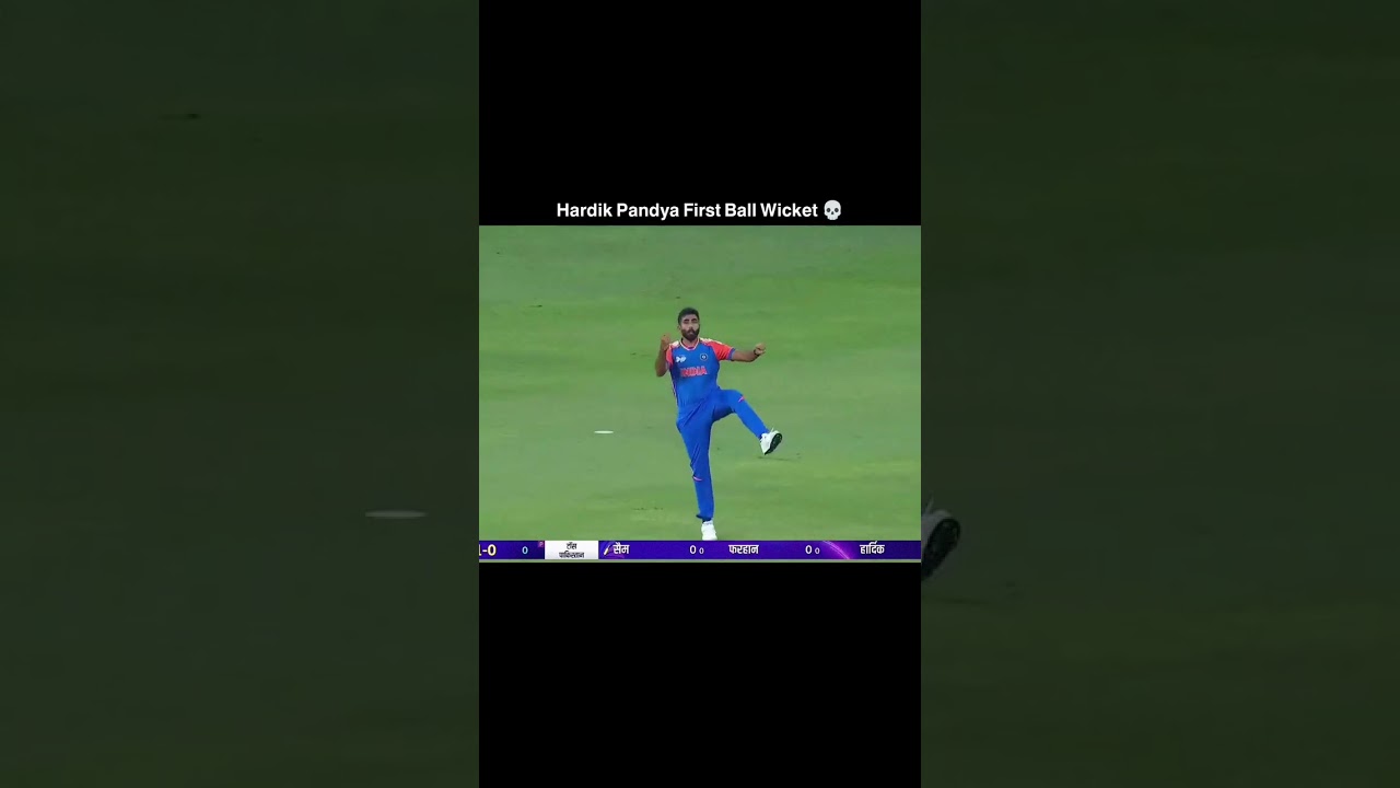 Hardik Pandya in the first ball and wicket#India vs Pakistan#India win