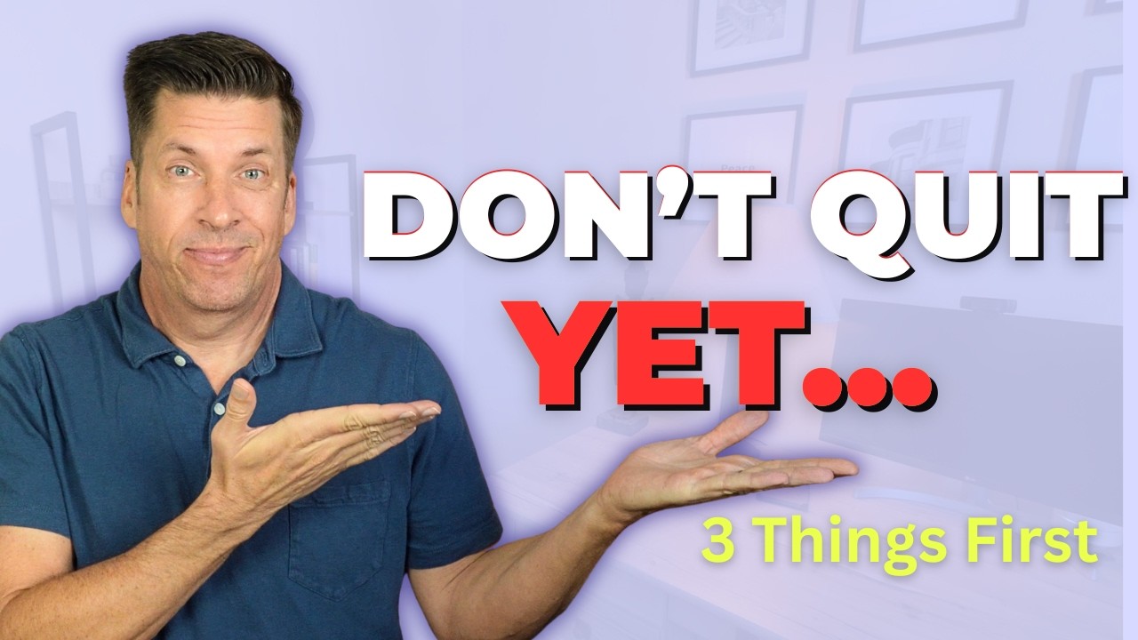50 & Hate Your Corporate Job? (DO THIS FIRST)