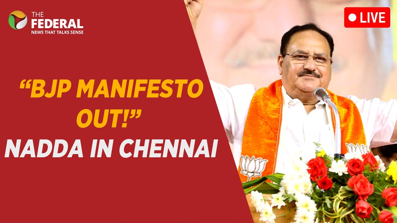LIVE | BJP releases Tamil Nadu election manifesto in Chennai | JP Nadda, Annamalai present