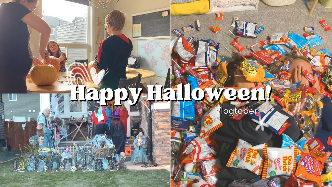 Canadian Candy Haul, Trick Or Treat & Pumpkin Carving | Halloween 2022