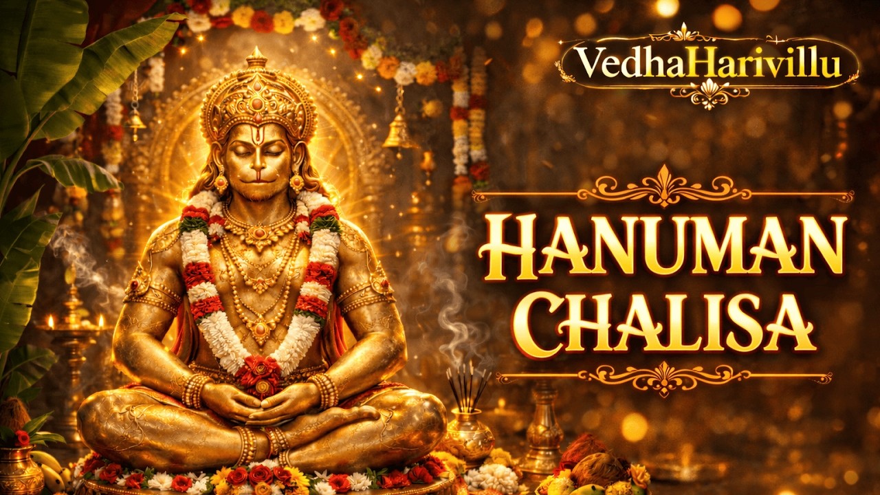 HANUMAN CHALISA | Powerful Vedic Chanting | Daily Hanuman Bhakti | VedhaHarivillu