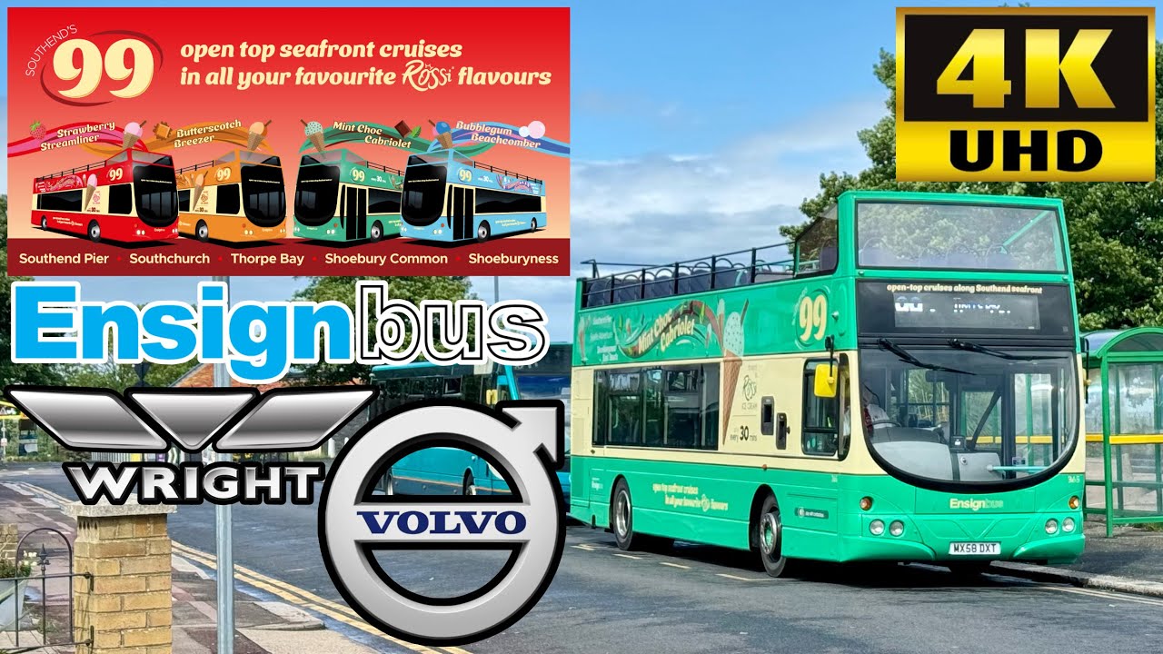 [Ensignbus: 99 Shoeburyness East Beach to Southend Pier] Wright Eclipse Gemini OpenTop Bus VolvoB9TL