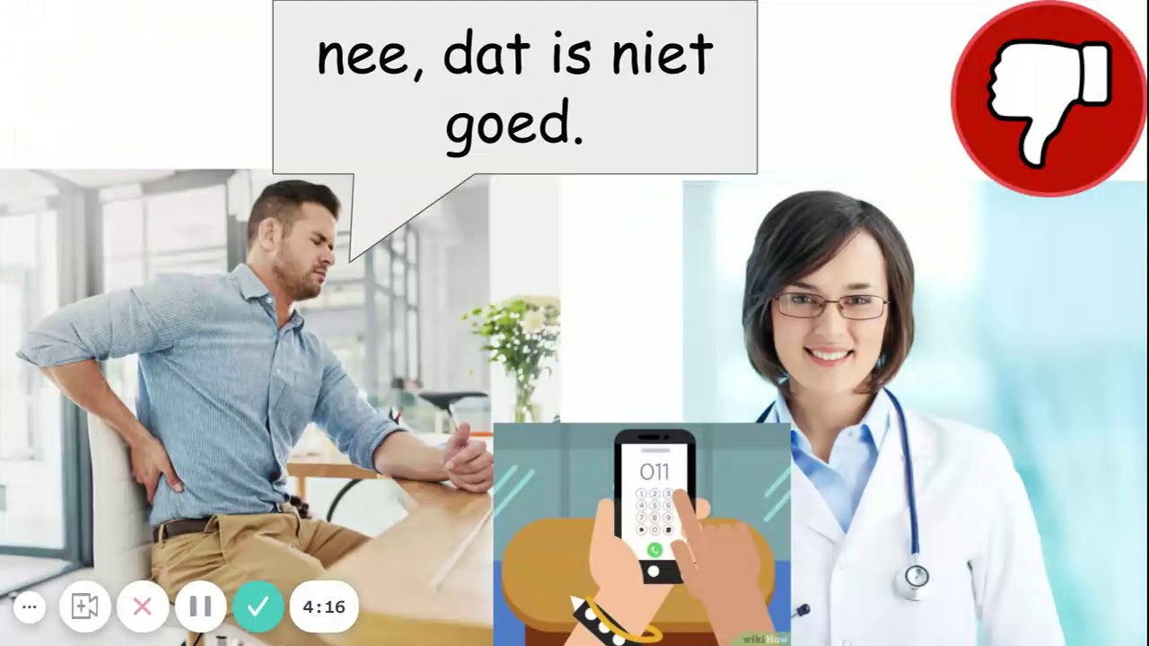 Dialoog dokter ik heb rugpijn - met tekst en afbeeldingen