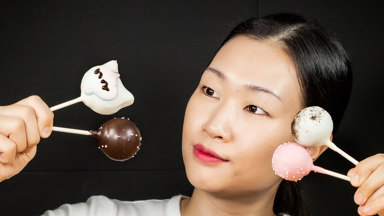 ASMR MUKBANG Starbucks Cake Pops Eating Sounds