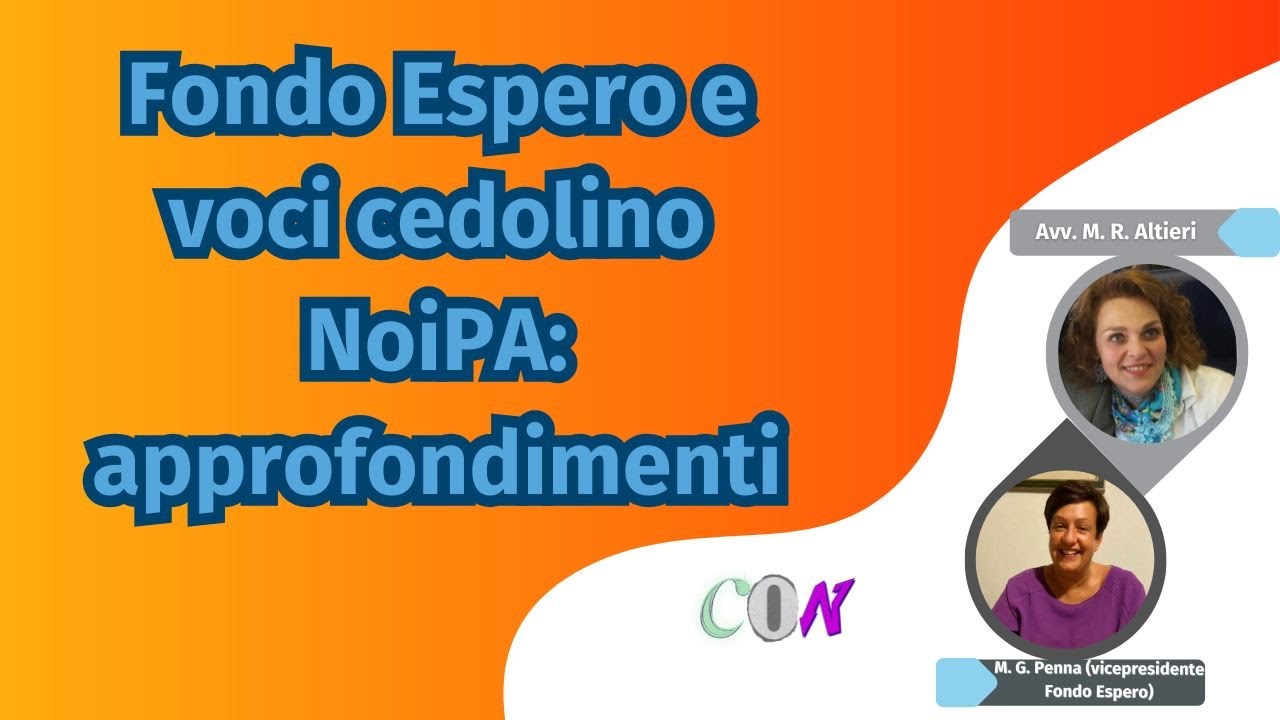 Fondo Espero e voci cedolino NoiPA: approfondimenti