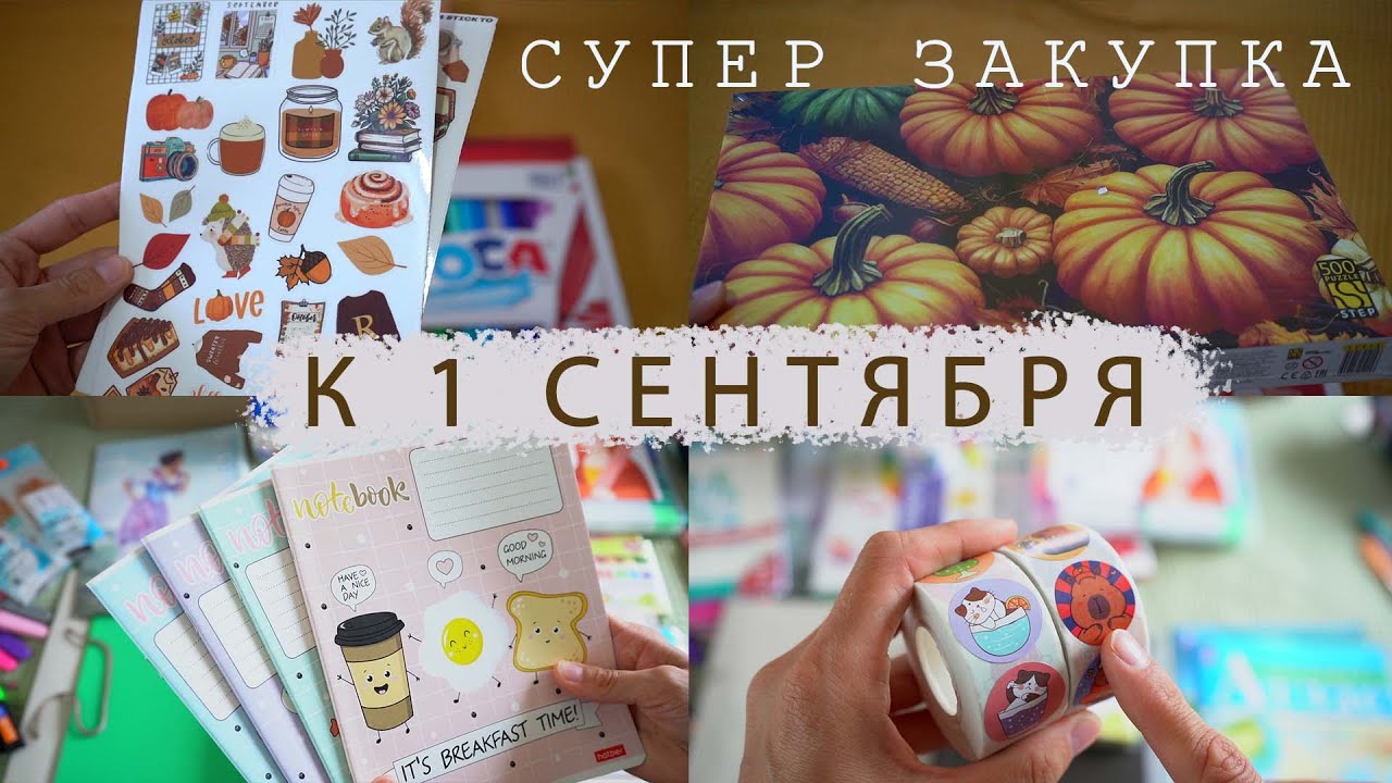 Закупки к школе | Обзор покупок РАБОЧИХ ТЕТРАДЕЙ и канцелярии для детей