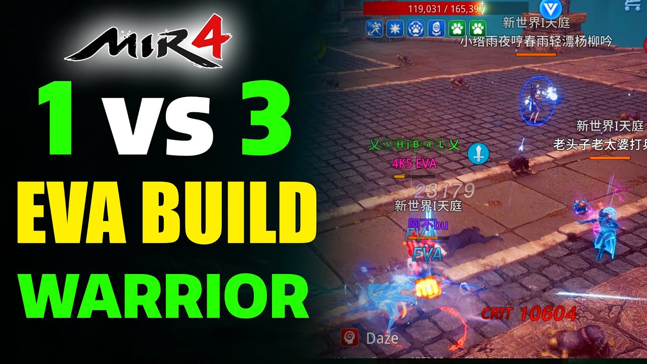 MIR4 PvP: 1 vs 3 – EVA Warrior vs the Odds!