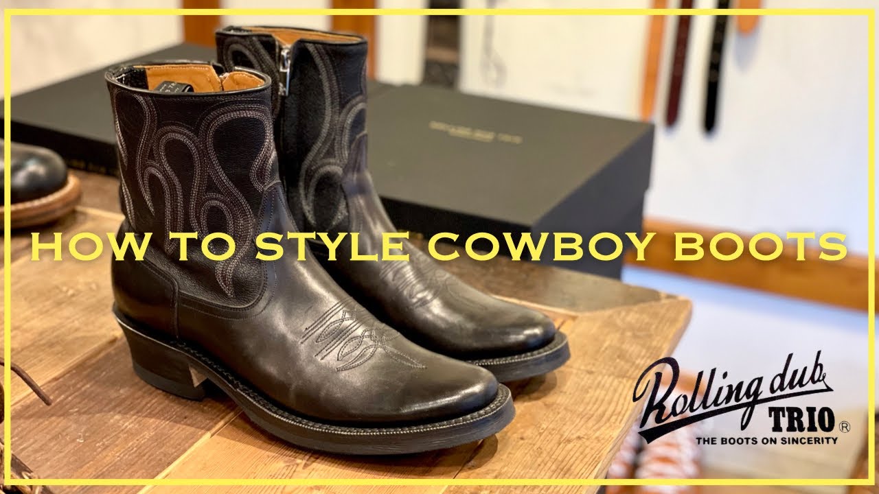 Fire cowboy boots made in Japan