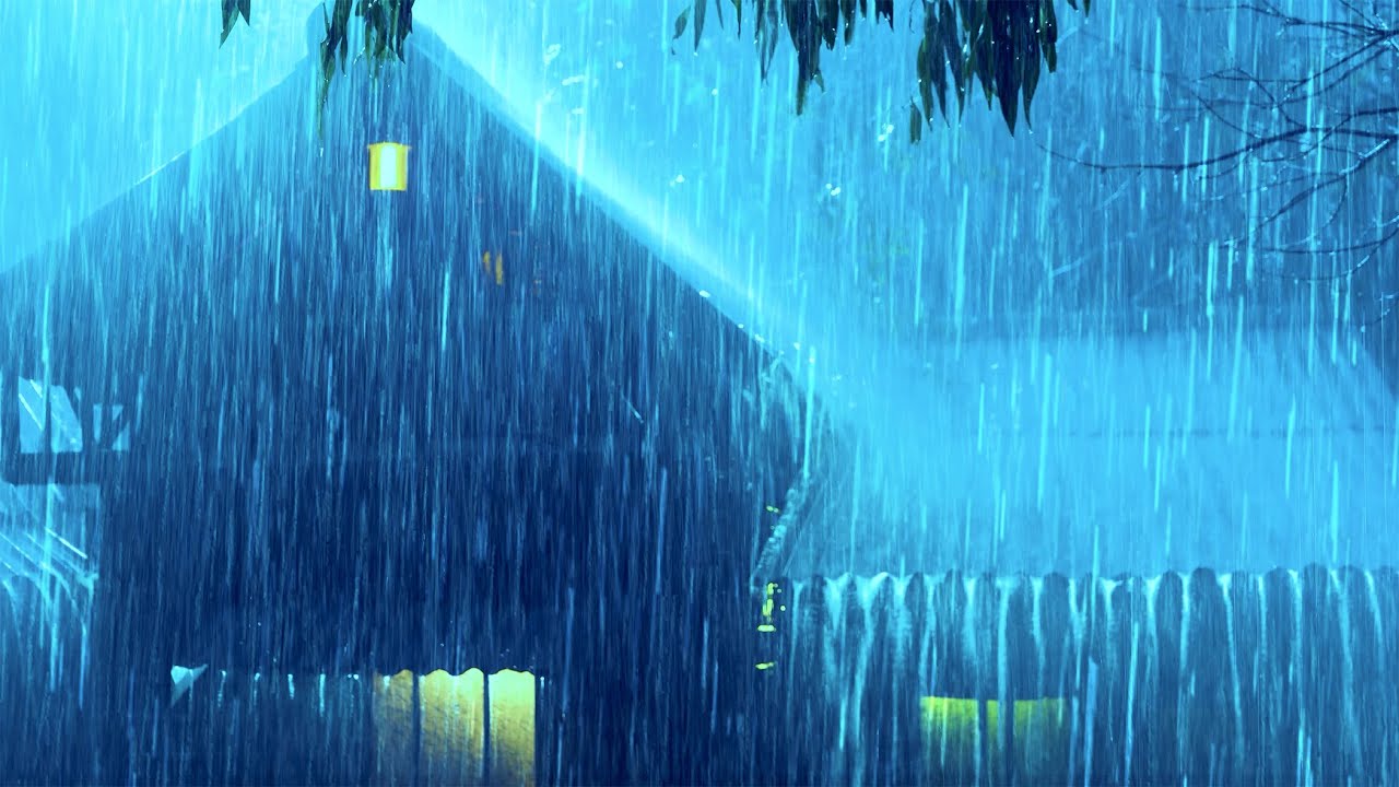 3 Hours of Intense Rain, Thunder Crashes & Powerful Winds on Metal Roof for Sleep and Relaxation