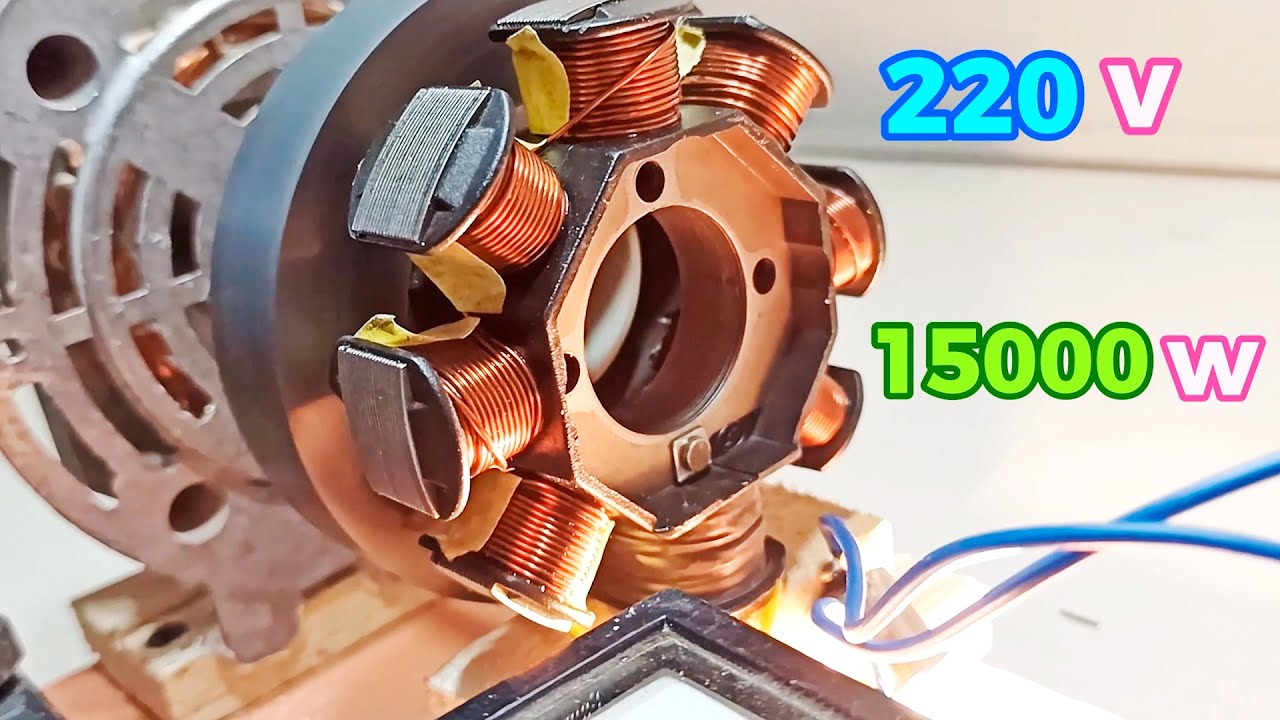 Generator experiments  220 v 15000 w //New generator experiments.How to do it in the simplest cases?