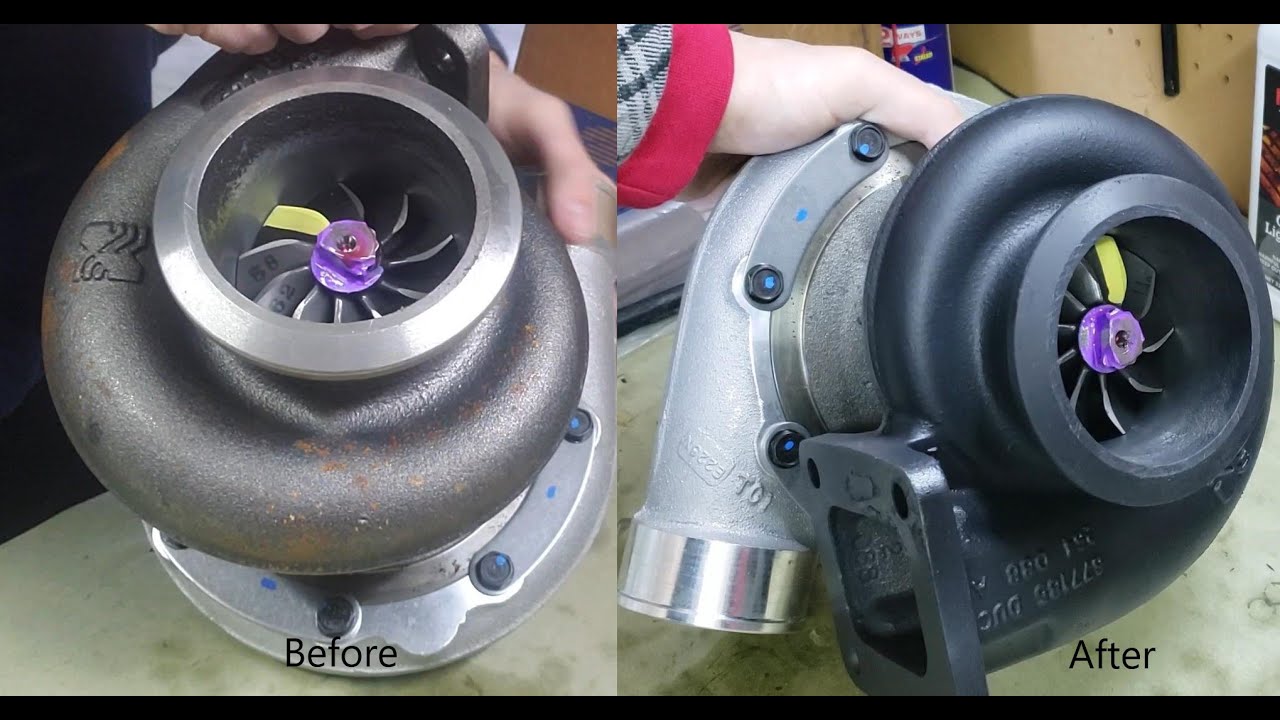Ceramic coating turbo exhaust housing with Cerakote
