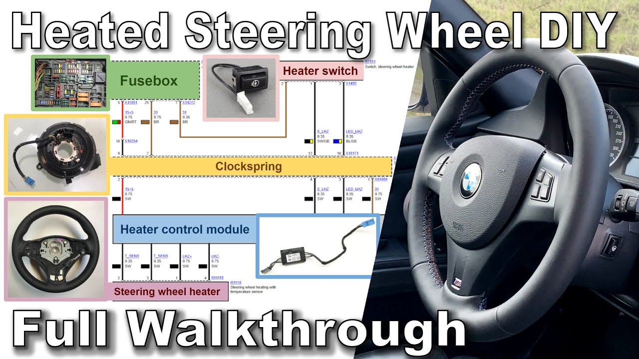 Heated Steering Wheel DIY on BMW E90 M3 Ep.4-Full Walkthrough[ENG SUB]