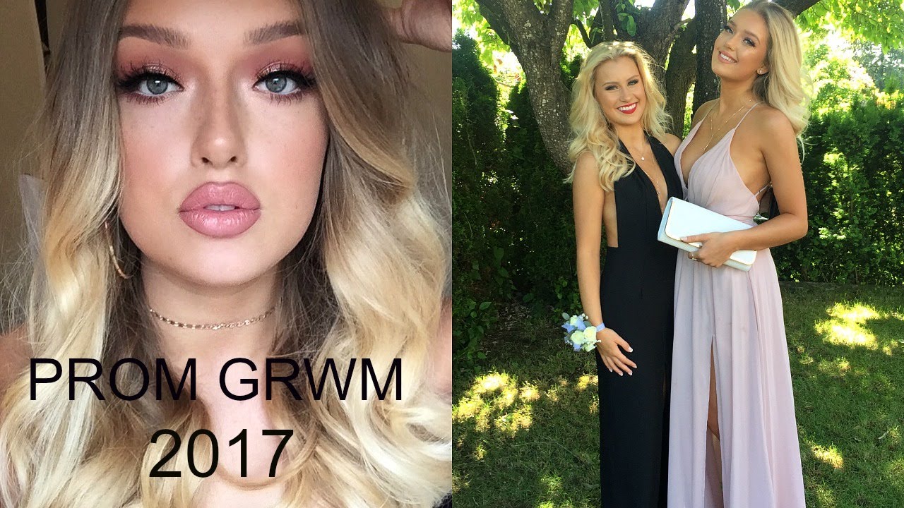 PROM 2017! GRWM Dress, Makeup and Hair Tutorial! Pinky, Rose Gold Tones