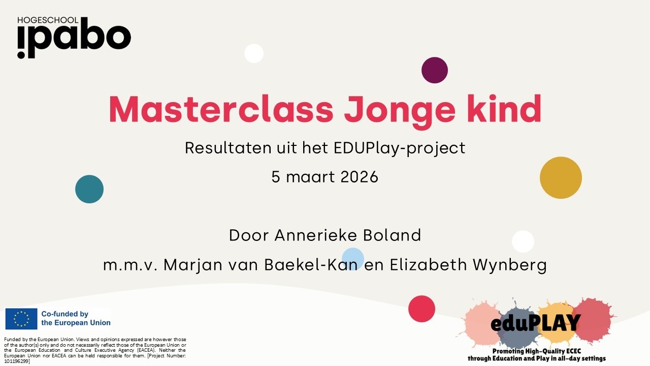 Masterclass Jonge Kind - EDUPlay-onderzoek