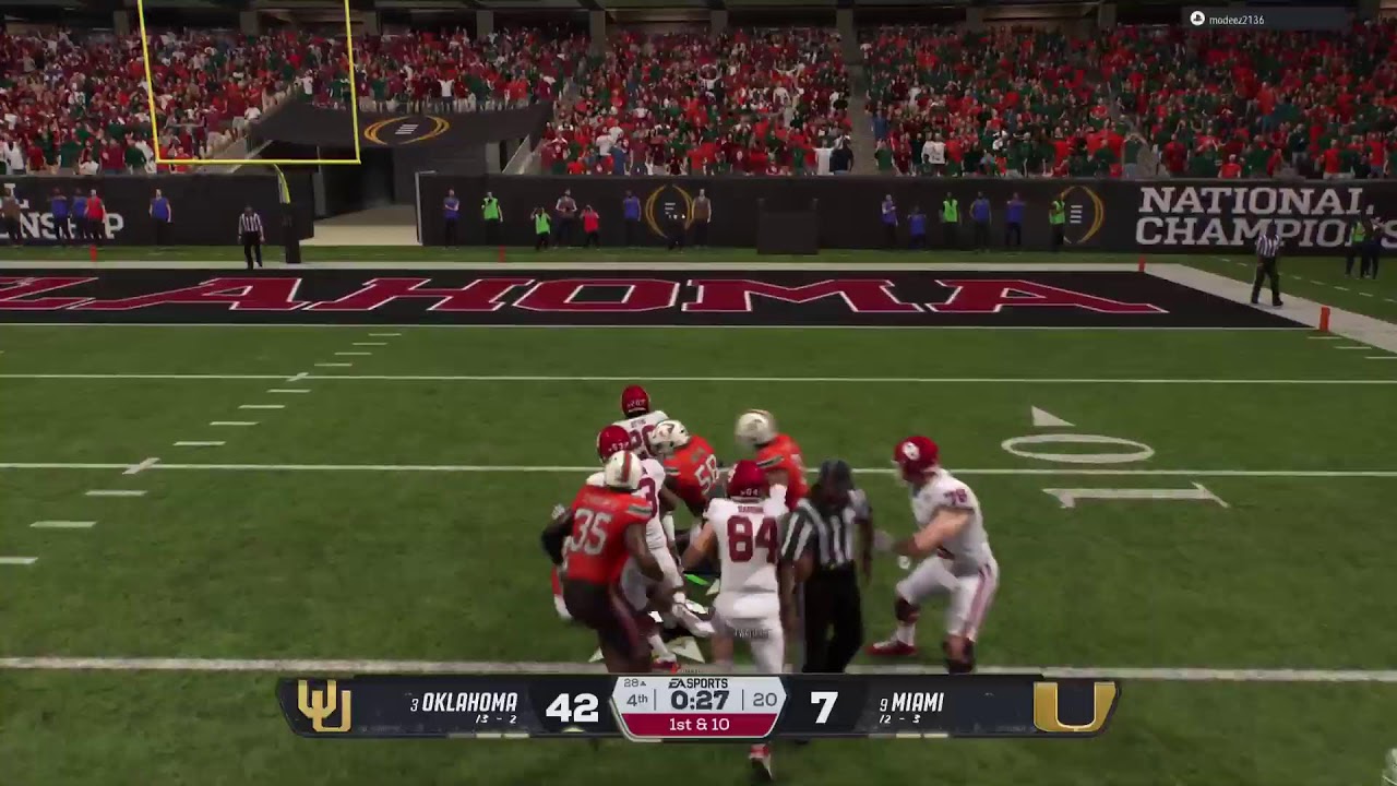 College football Sideline vs National championship