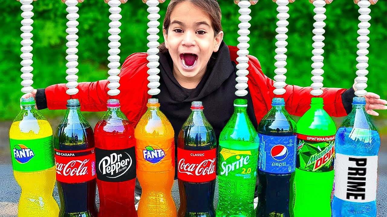 Kleiner Junge testet ALLE GETRÄNKE vs MENTOS 😱 (unglaublich)