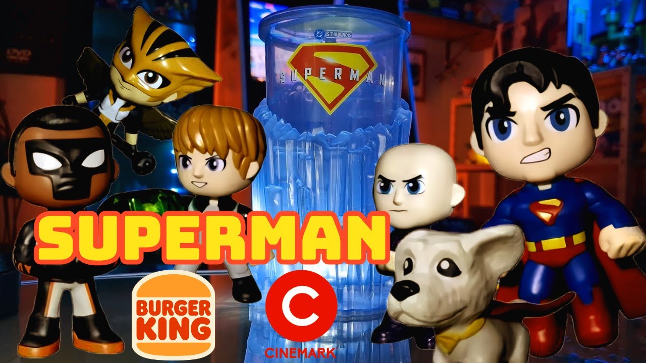 Bonecos Superman do Burger King + Copo Temático da Cinemark! 🍔🎥