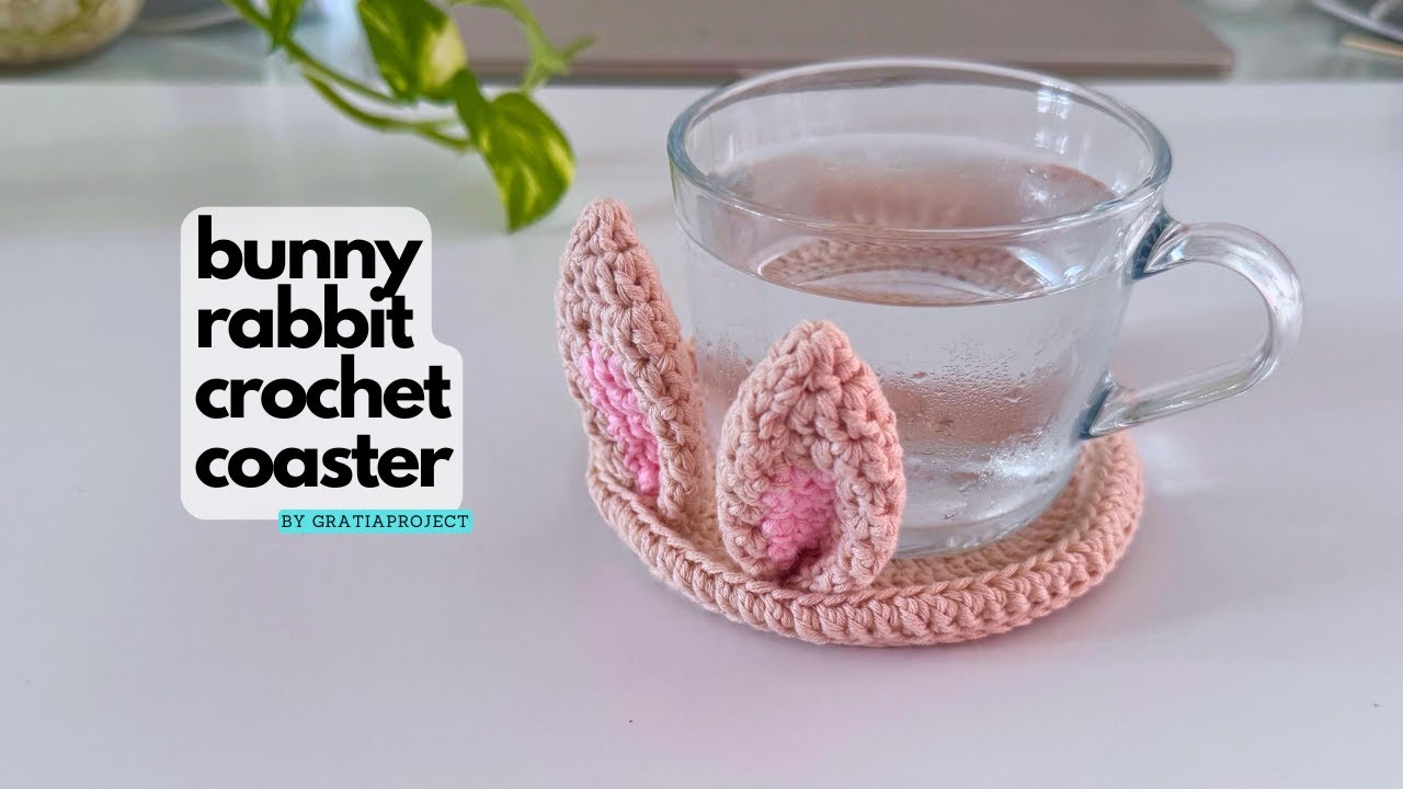 Bunny Rabbit Crochet Coaster | Gift Ideas