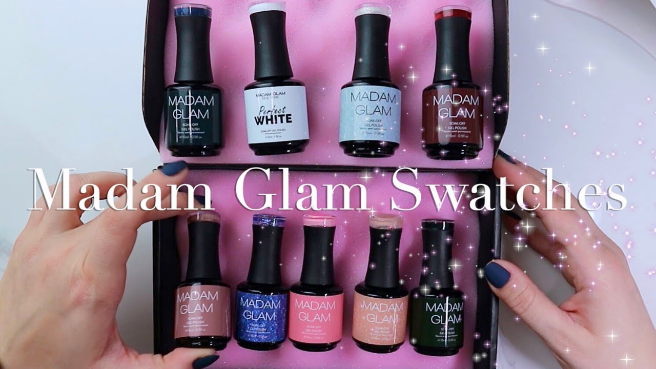 Swatching My New Madam Glam Gel Polish Colours - Lalonde Nail Designs