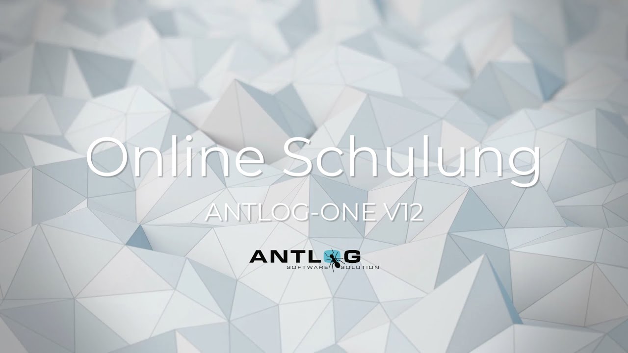 Onlineschulung - ANTLOG ONE