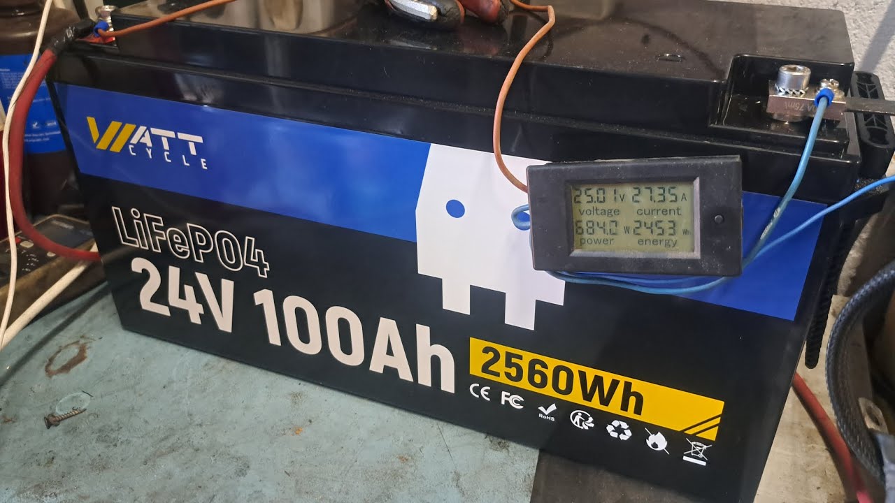 WattCycle 24V 100Ah LiFePO4 akku teszt