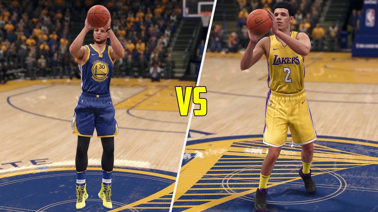 Stephen Curry vs Lonzo Ball! Who Can Hit A Half Court Shot First? NBA Live 18 Challenge!
