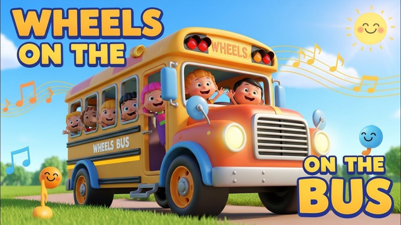 The Wheels on the Bus Song For Kids | 3D Animated Nursery Rhymes | Kids Songs & Rhymes