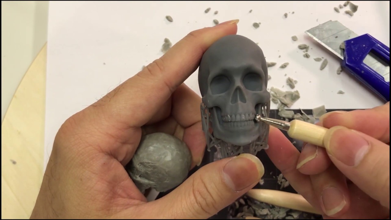 How to sculpt Écorché Female Anatomy : Sculpting Skull - Part 3