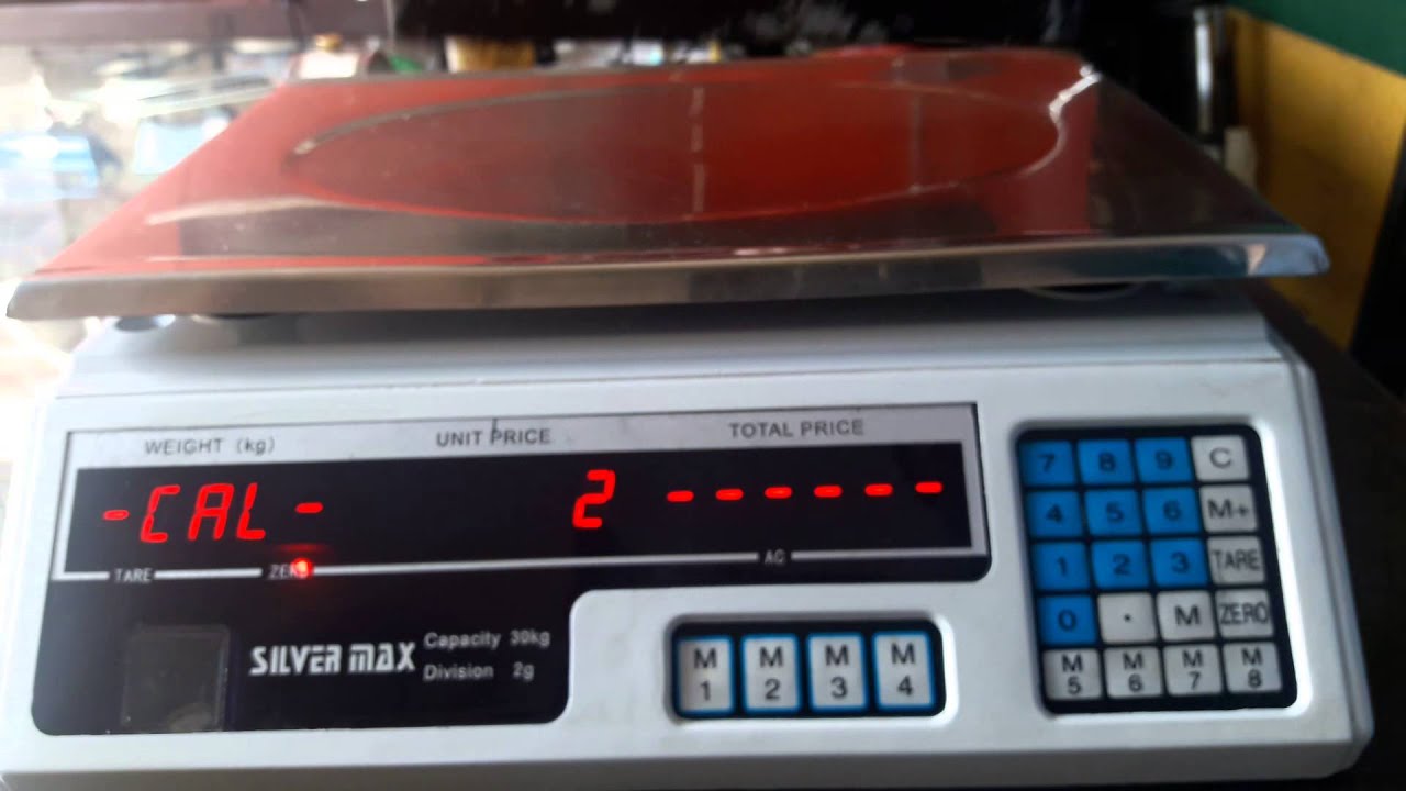 Ajuste peso (calibración) báscula Silvermax ACS-30