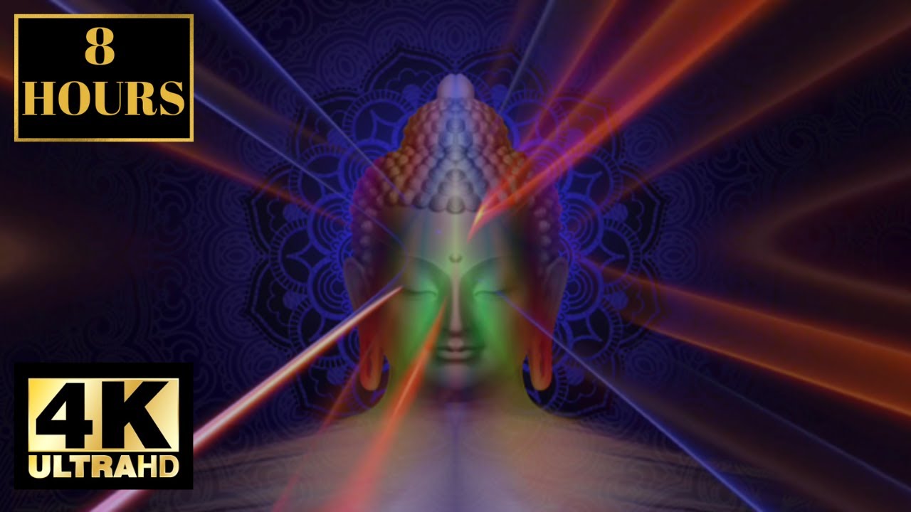 Buddha Wallpaper Screensaver Background With Relaxing Meditation Music for sleep or study 4K 8 HOURS