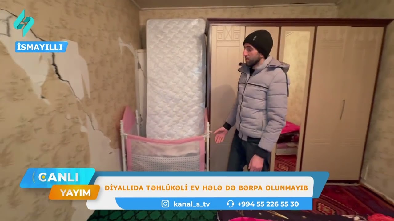 Diyallıda təhlükəli ev hələ də bərpa olunmayıb | Canlı Yayım