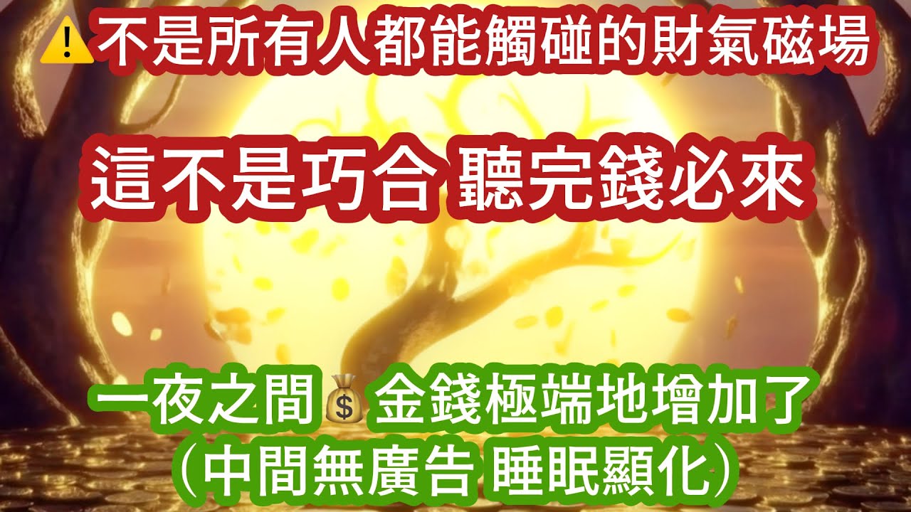 ⚠️這不是巧合！聽完錢必來 沒有退路 manifestation（不是所有人都能觸碰到的財氣磁場）一夜之間，金錢極端地增加了。（中間無廣告 睡眠顯化）偏財 顯化 布玫瑰冥想 金錢吸引力法則