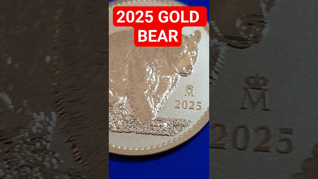 2025 Gold Brown Bear By The Spanish Royal Mint! Stunning Coin