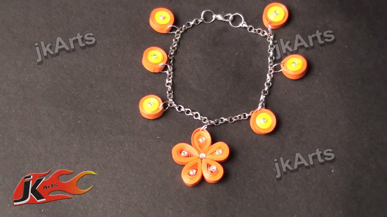 DIY Paper Quilling Bracelet /  Friendship Belt | How to make | JK Arts  366