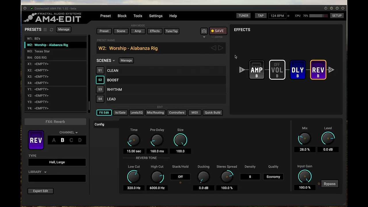 Fractal Audio AM4 Excellente para sonidos de alabanza!