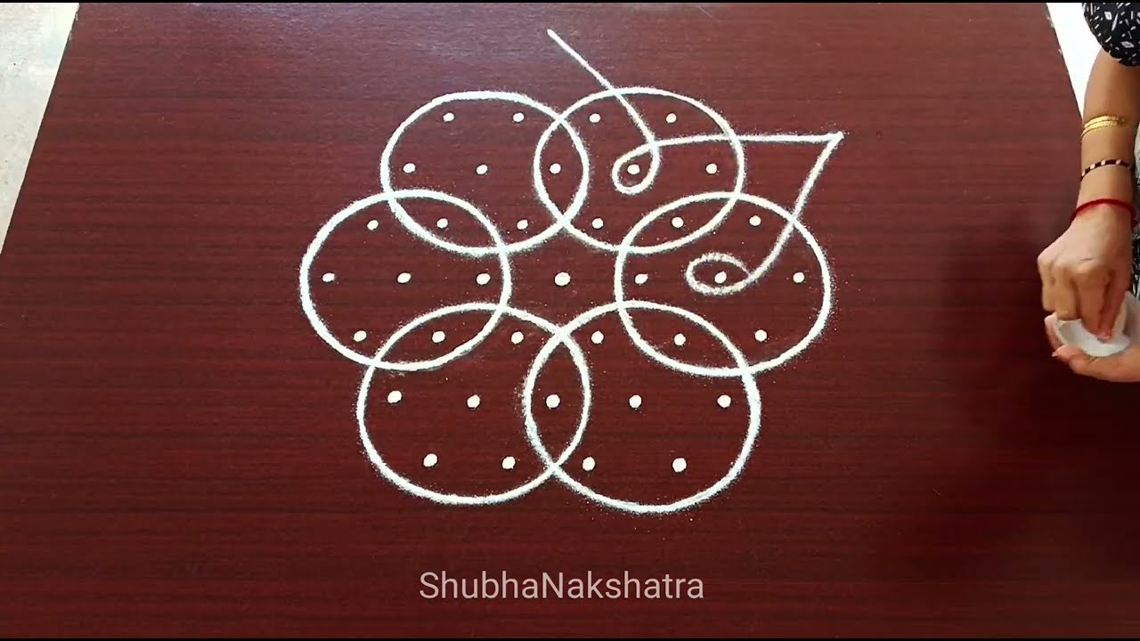 7*4 dots🌹Easy and Beautiful Rangoli design🌹648🌹அழகான கோலம்🌹ಸುಲಭವಾಗಿ ಬಿಡಿಸಬಹುದಾದ ಸುಂದರವಾದ ರಂಗೋಲಿ
