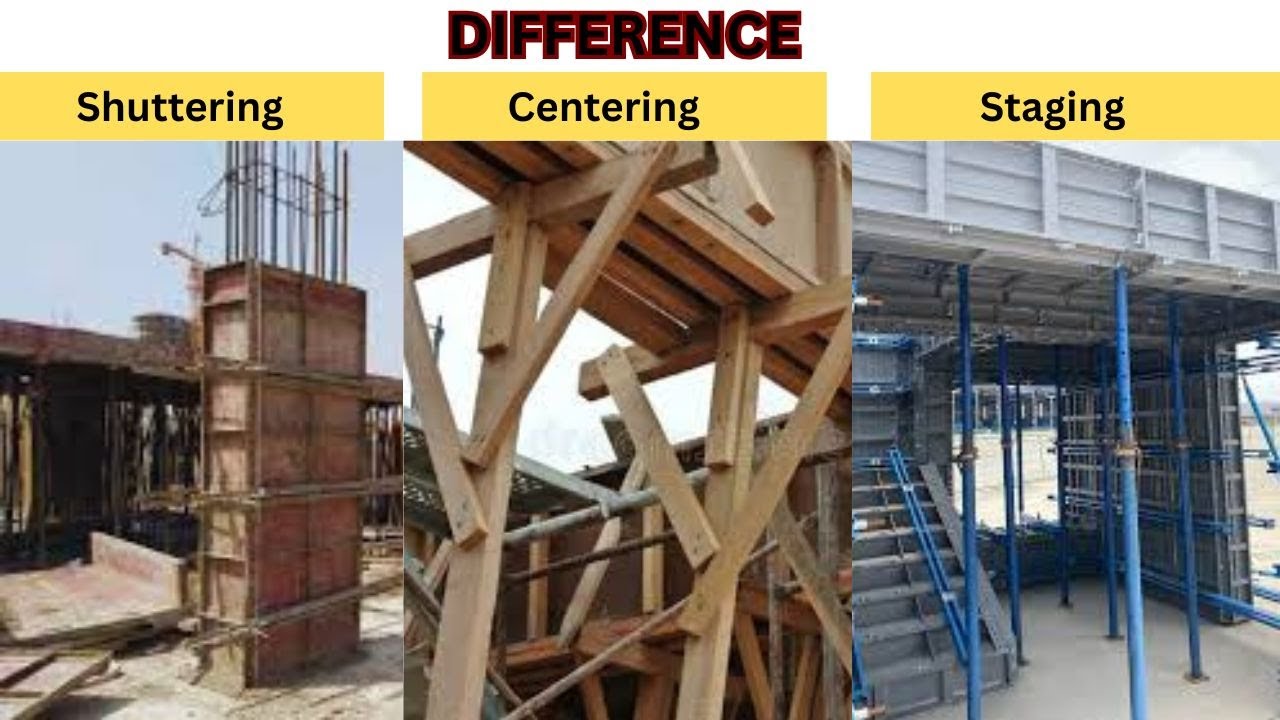 Difference Between Shuttering, Centering, and Staging in Construction