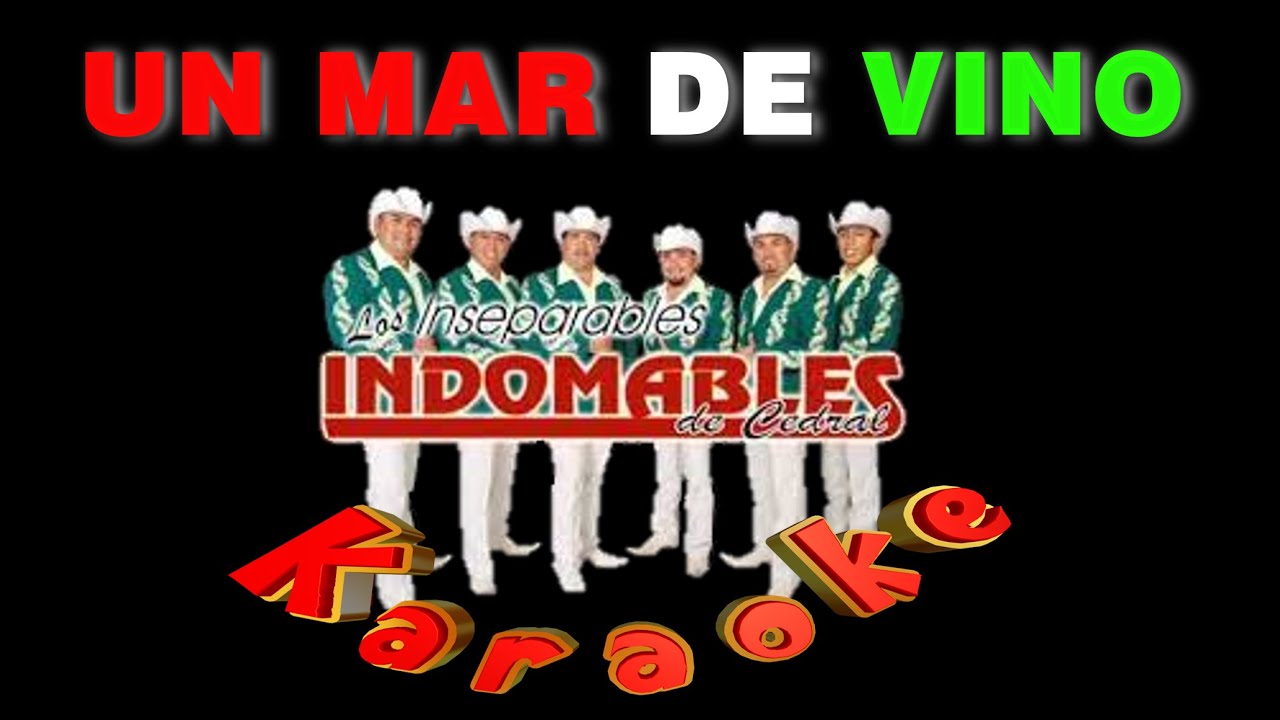 UN MAR DE VINO KARAOKE !! de Indomables de Cedral, by Tito Rivera