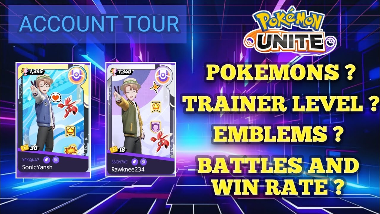 Giving tour of my Pokemon unite accounts . SonicYansh and Rawknee234.