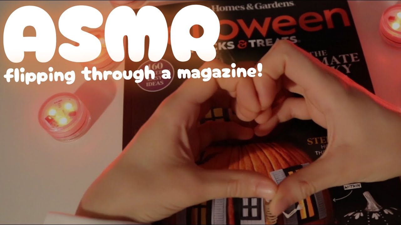 【ASMR】 Halloween Magazine 🎃 Soft spoken, page flipping, tapping 👻