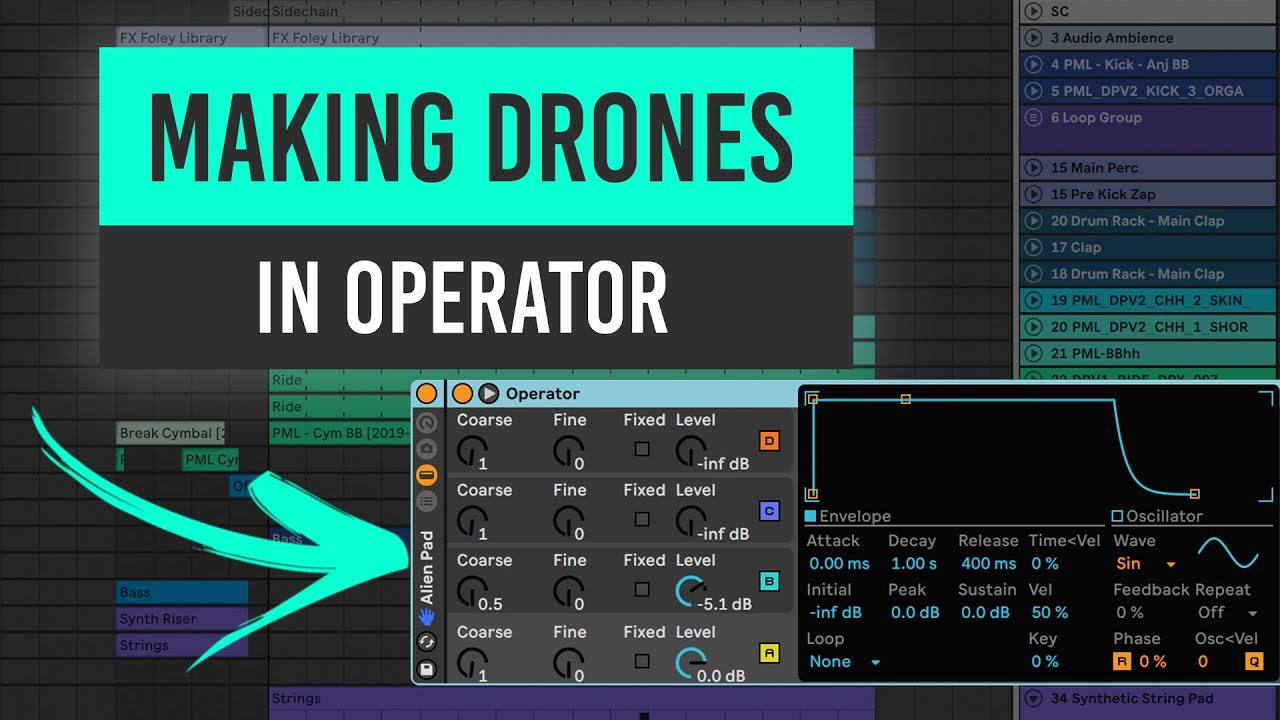 Drone Sound Design in Operator - Alien Sound | Ableton Live Tutorial