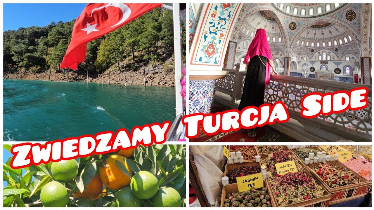 Zielony Kanion, Meczet, Bazar i ogród pomarańczy w Side Turcja