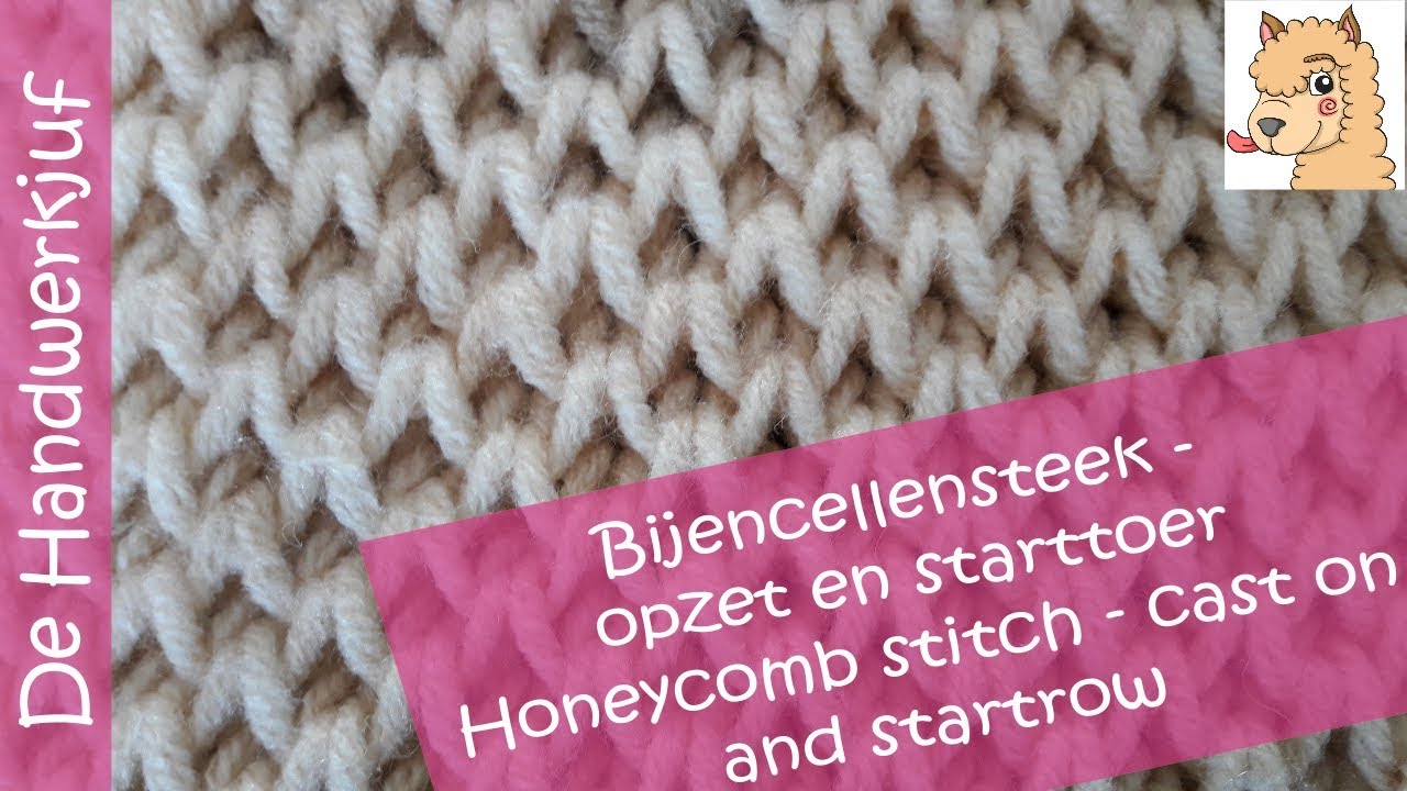 Breien: Bijencellensteek of Honingraatsteek of Hexagonsteek - deel 1. De opzet en de starttoer