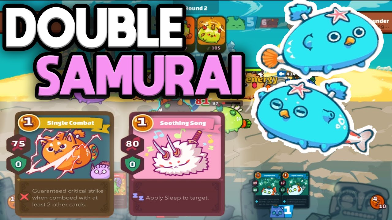 Top rank Double Ronin Soothing song Meta build - Axie infinity