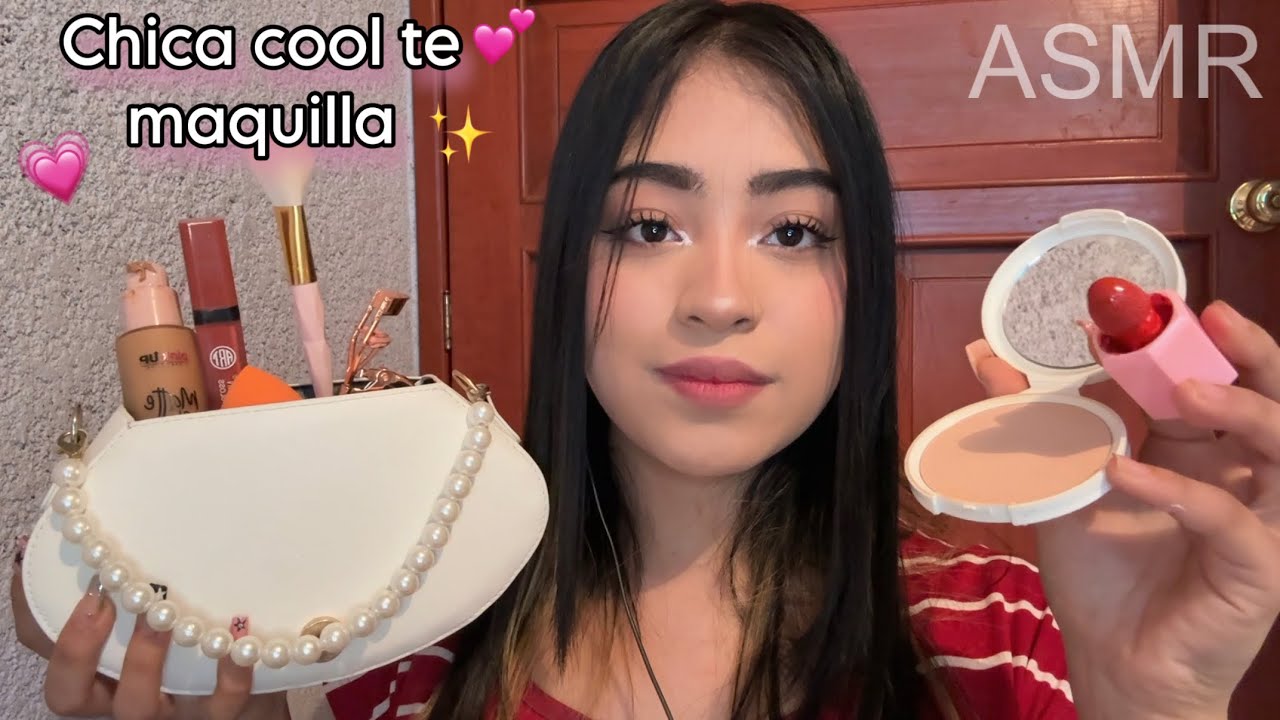 ASMR la chica popular amable te maquilla en clase 💄☺️