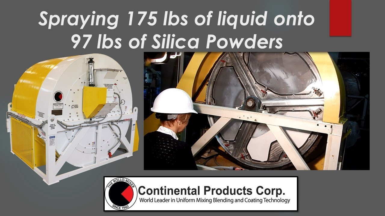 Rotary Batch Mixer for Coating Silica Powder Carriers Evenly