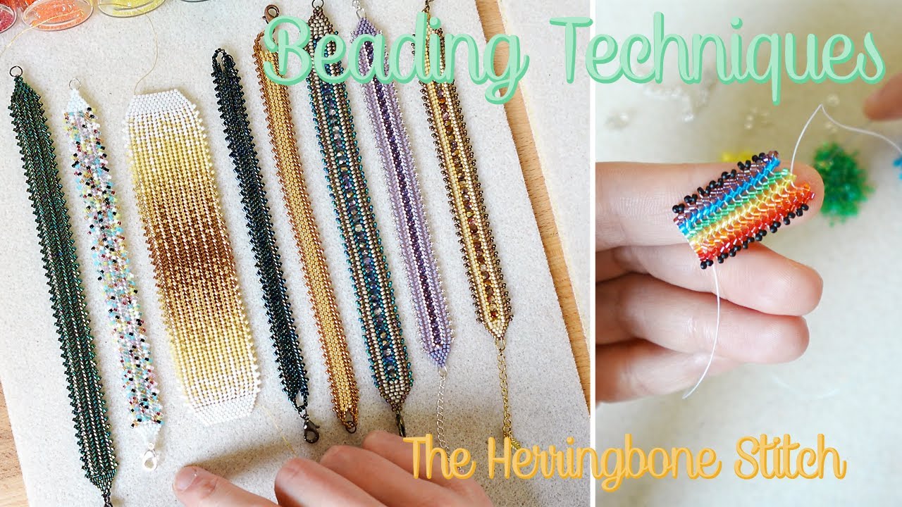 Basic Beading Techniques #2 | The Herringbone Stitch | how to bead a simple & colorful DIY bracelet