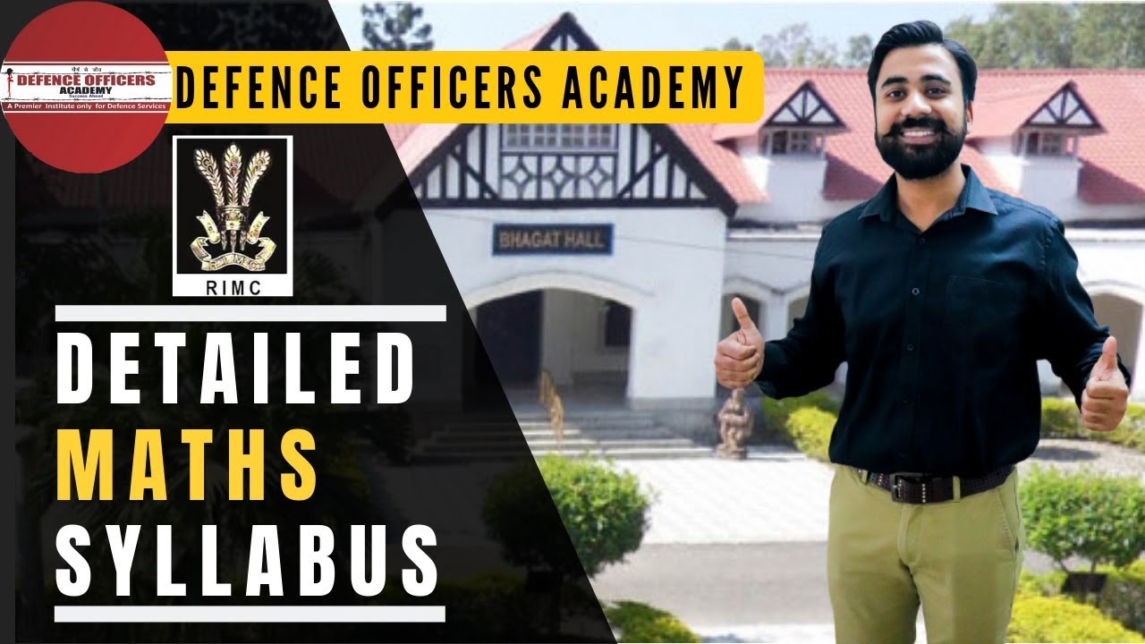 RIMC | MATHS DETAILED SYLLABUS | DEFENCE  OFFICERS ACADEMY.